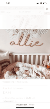 Wooden Name Sign - Personalised Nursery Decor.